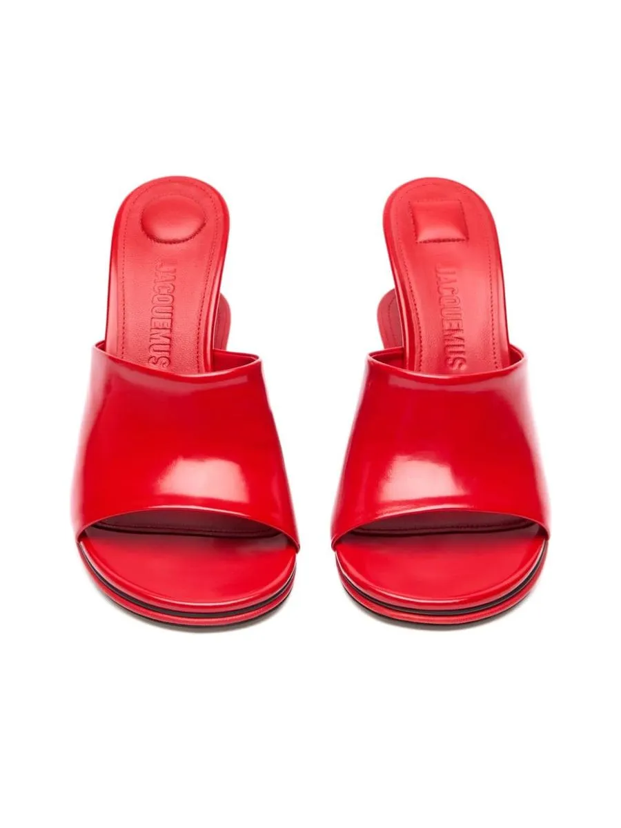 Patent Leather Layered Sandals