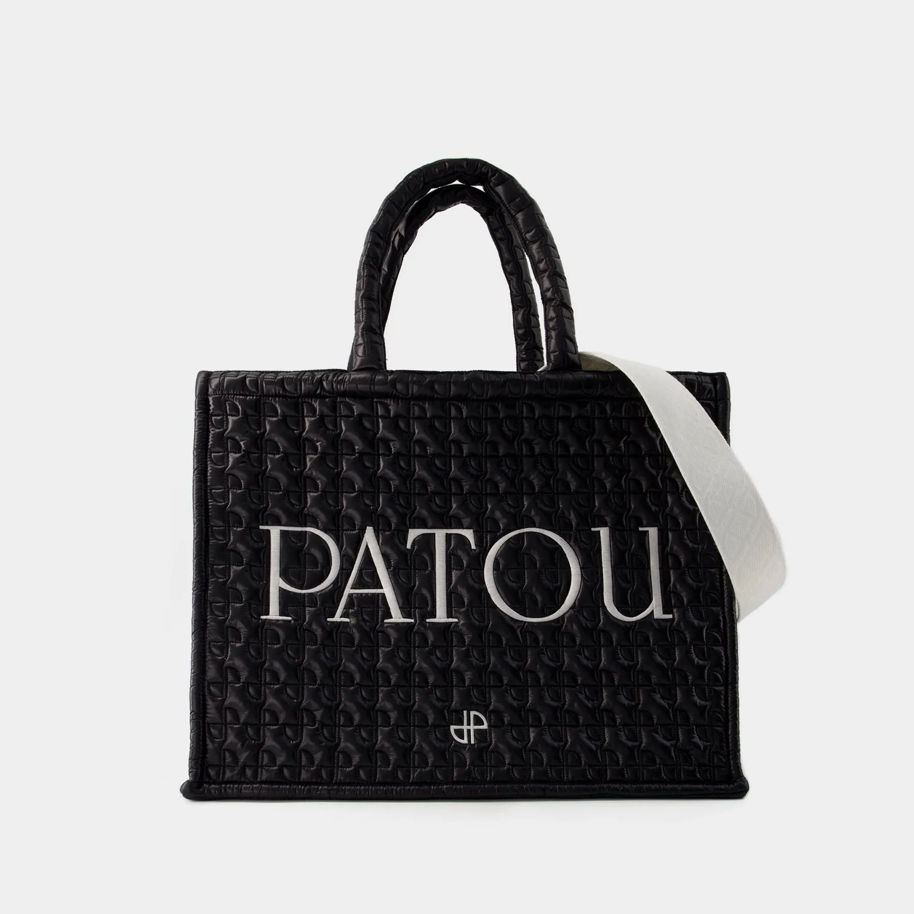 PATOU  Patou Large Tote Bag - Patou - Cotton - Black Ski Slope