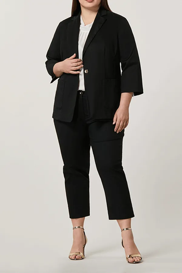 Persona (by Marina Rinaldi) RECITA STRETCH SATIN CROPPED TROUSERS