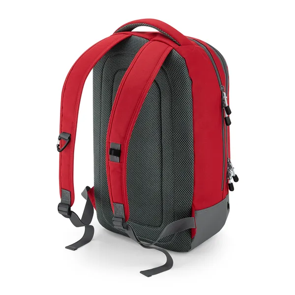 Personalised Pro Backpack with Water bottle pocket and Matching Gym Bag Initial and Red 23L Black Set
