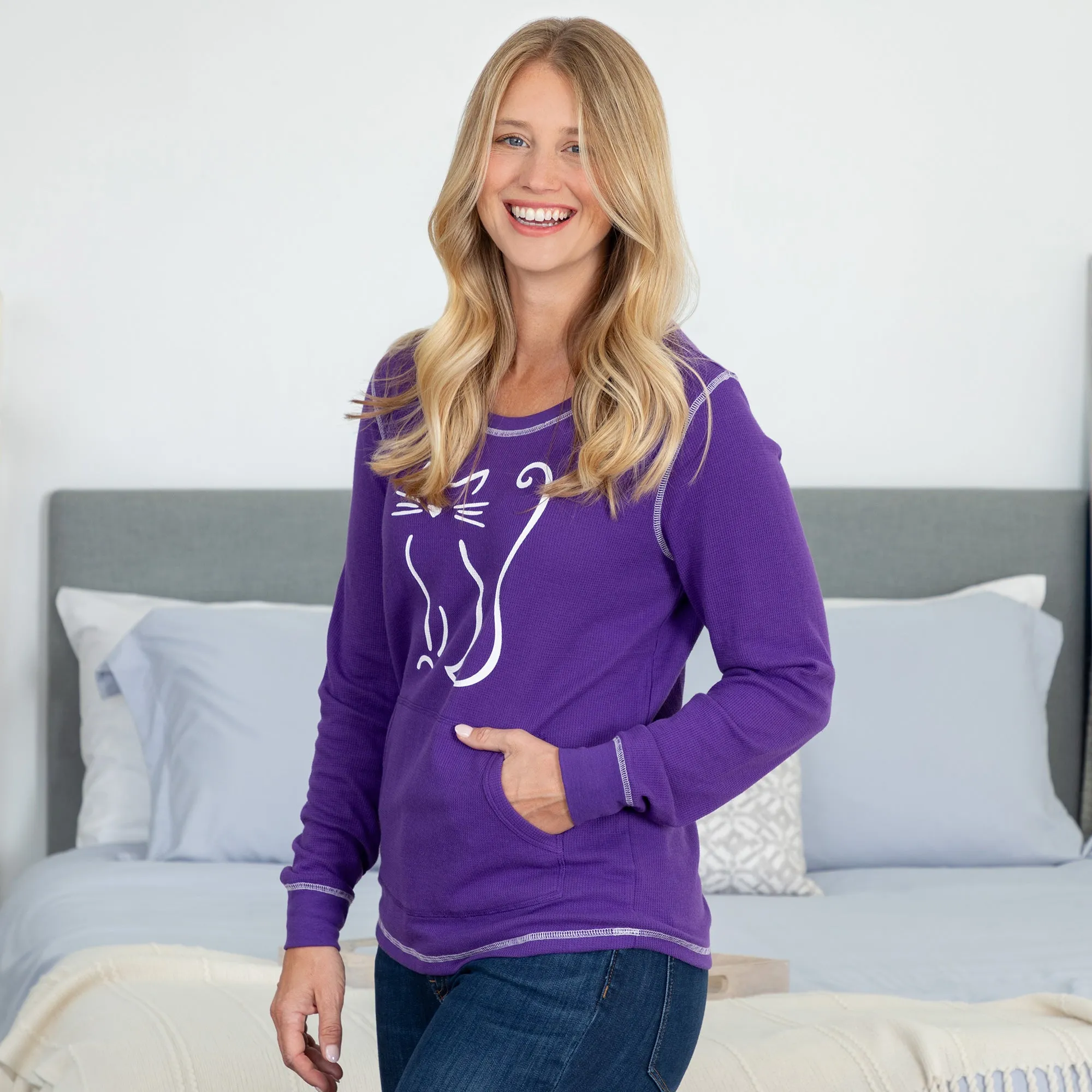 Pet Sketch Thermal Long Sleeve Top