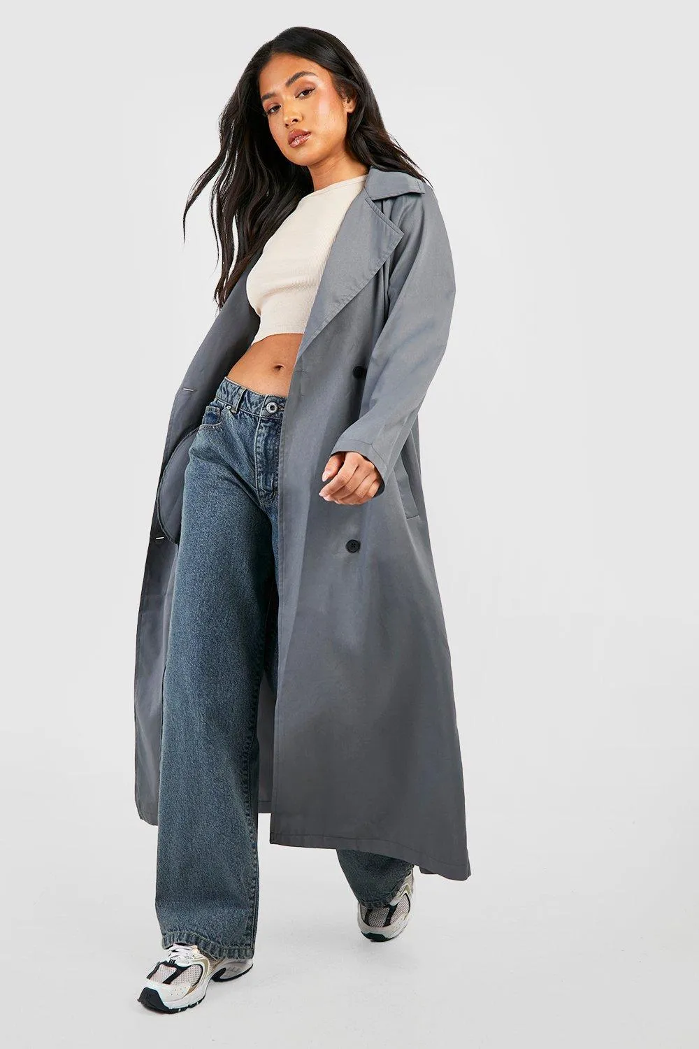 Petite Longline Trench Coat