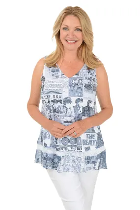 Petite The Beatles Sleeveless Knit Top