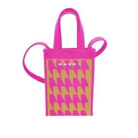 Pied de Poule Tote Nano with Strap