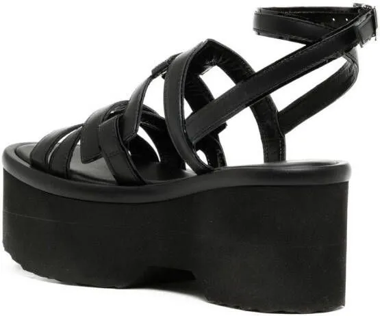 Pierre Hardy 80mm strappy wedge sandals Black