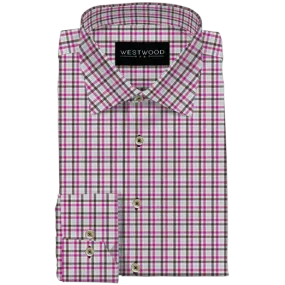Pink & Brown Mini Grid Checks