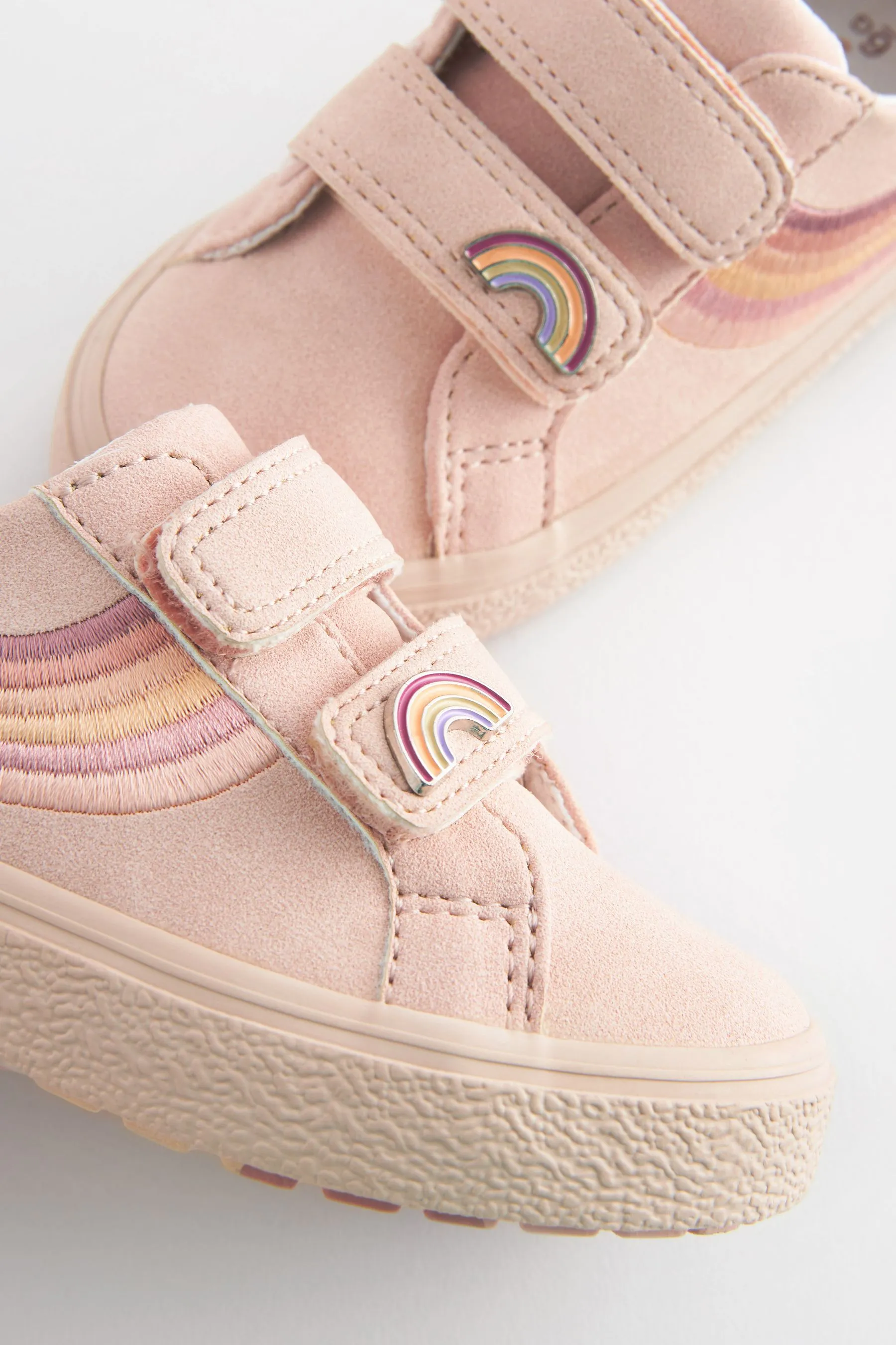 Pink Wide Fit (G) Rainbow Trainers