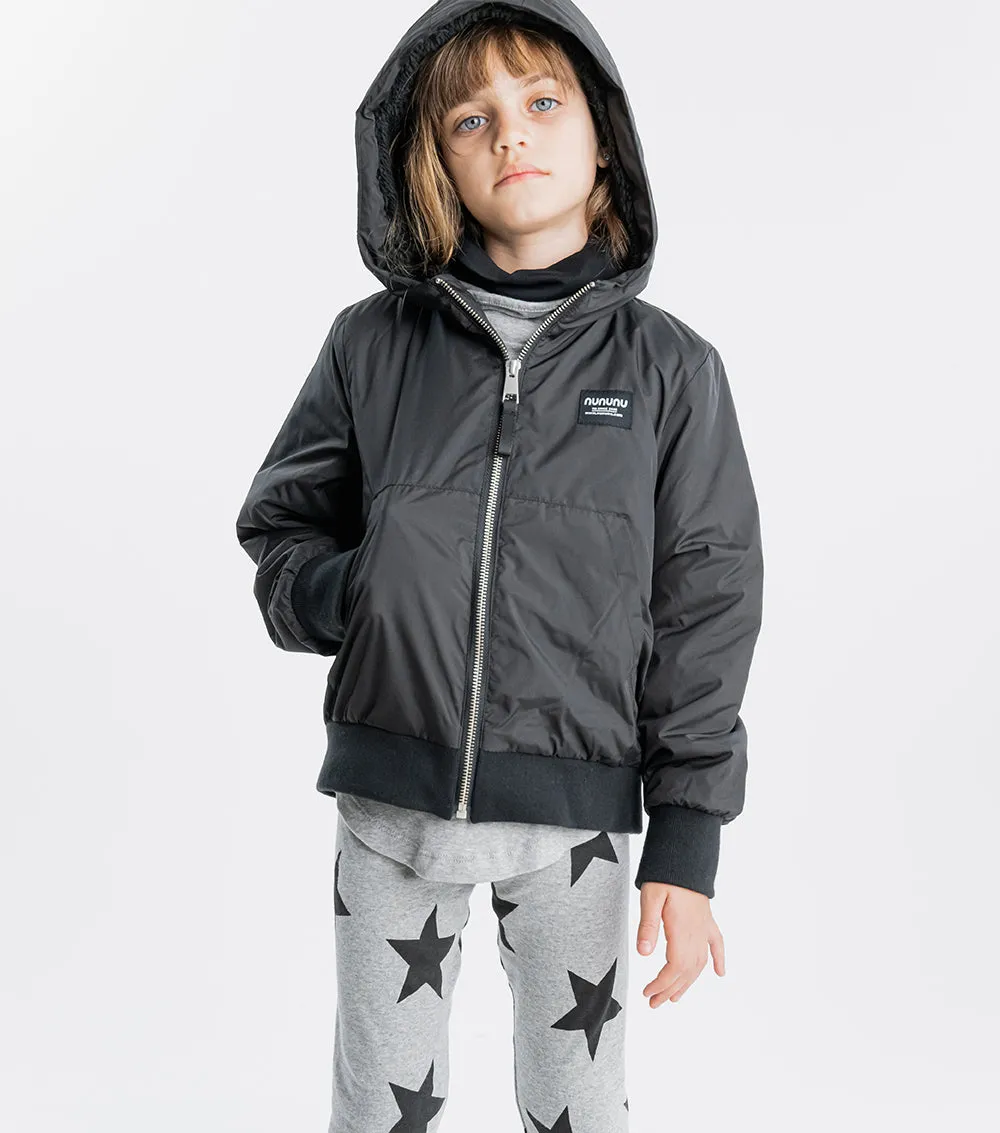 pixel nylon bomber