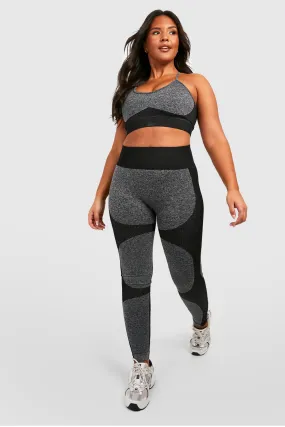 Plus Active Contour Seamless Workout Leggings
