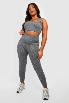 Plus Active Rib Seamless Workout Leggings