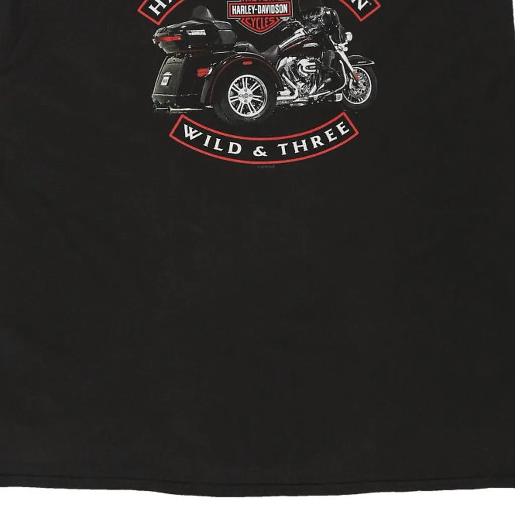 Portland, Maine Harley Davidson Graphic Vest - 2XL Black Cotton