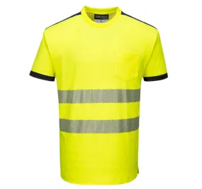 Portwest Men's PW3 Hi-Vis Short Sleeve T-Shirt