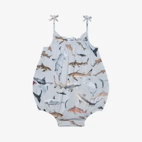 Posh Peanut Spaghetti Strap Bubble Romper - Maverick