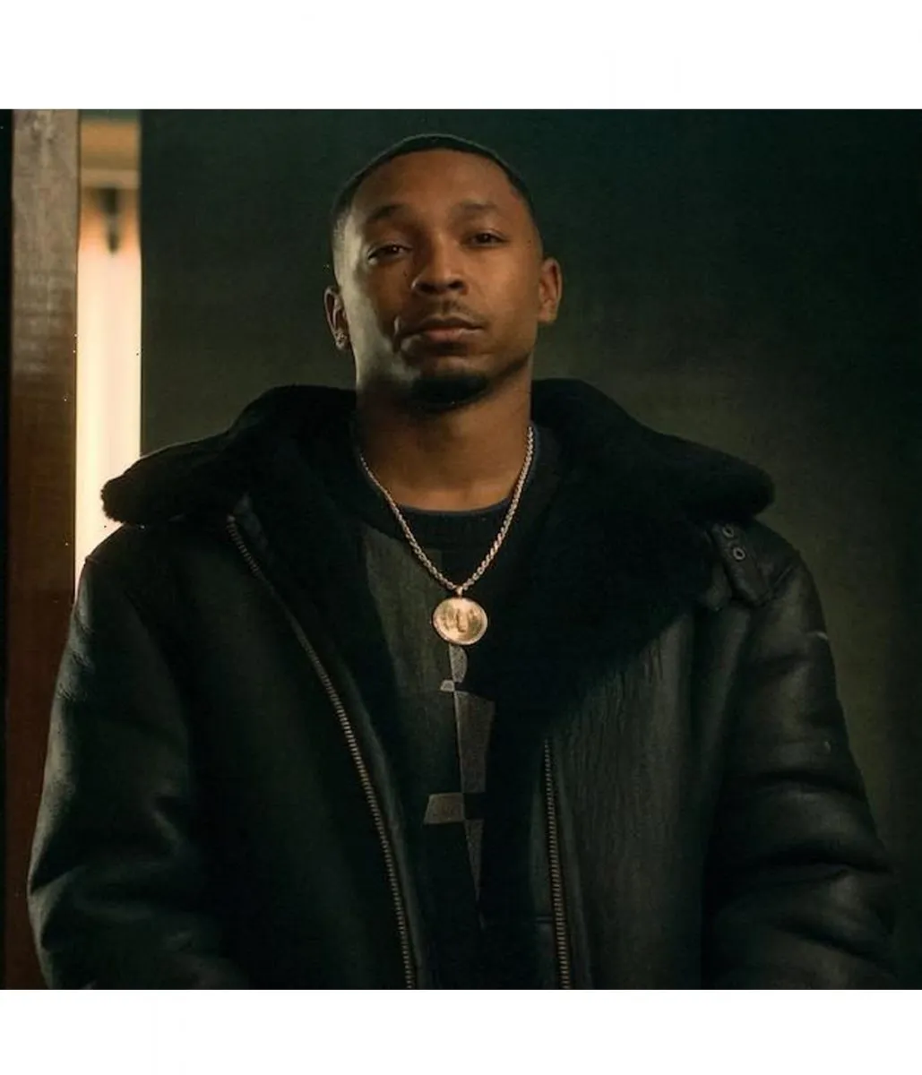 Power Book III Malcolm M. Mays Shearling Black Jacket