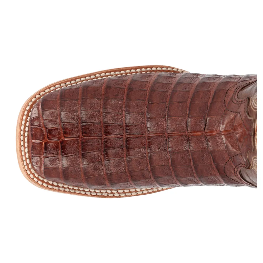 PRCA Collection Caiman Embroidered Square Toe Cowboy Boots