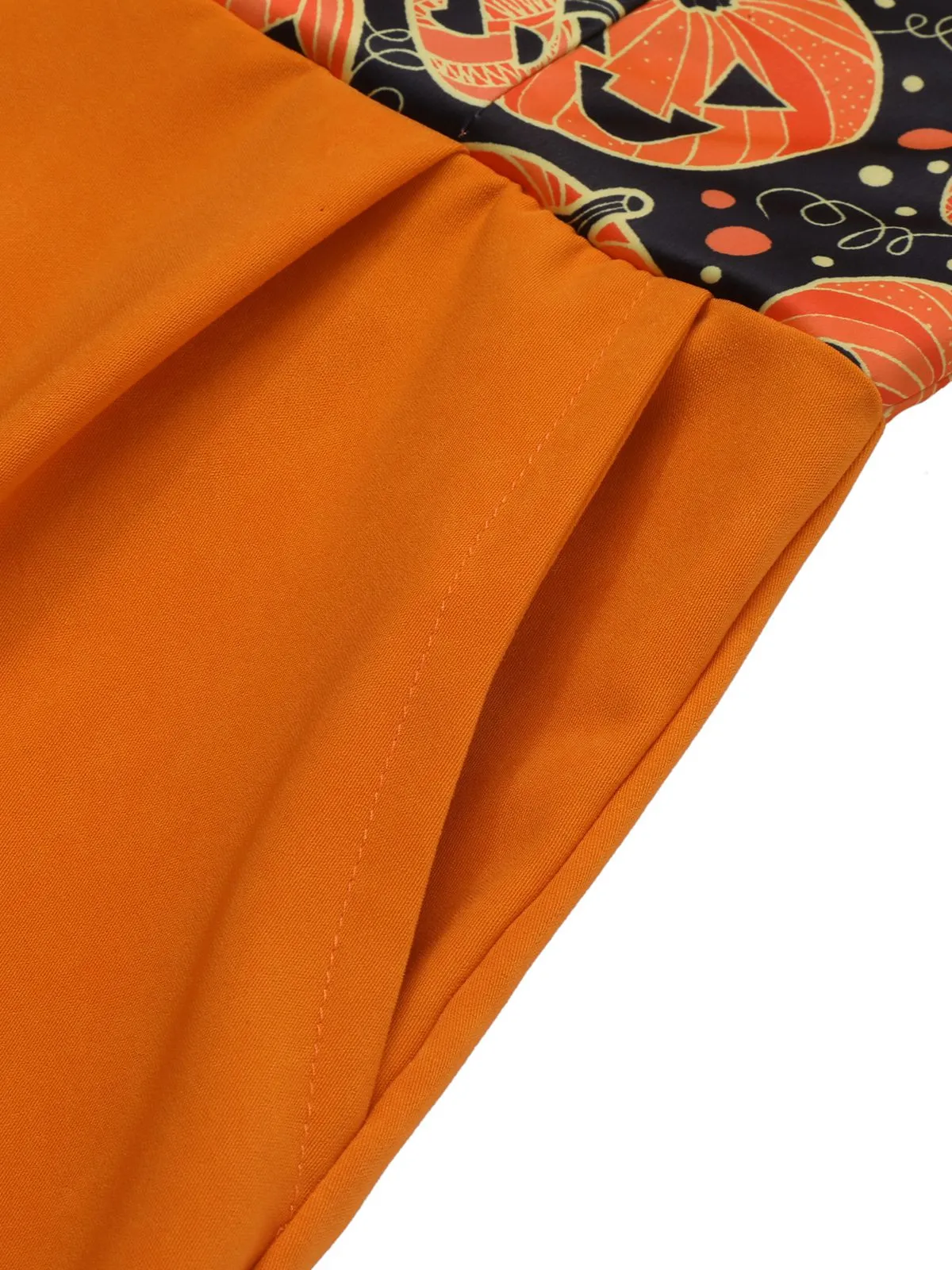 [Pre-Sale] Orange 1950s Halloween Pumpkin Halter Romper