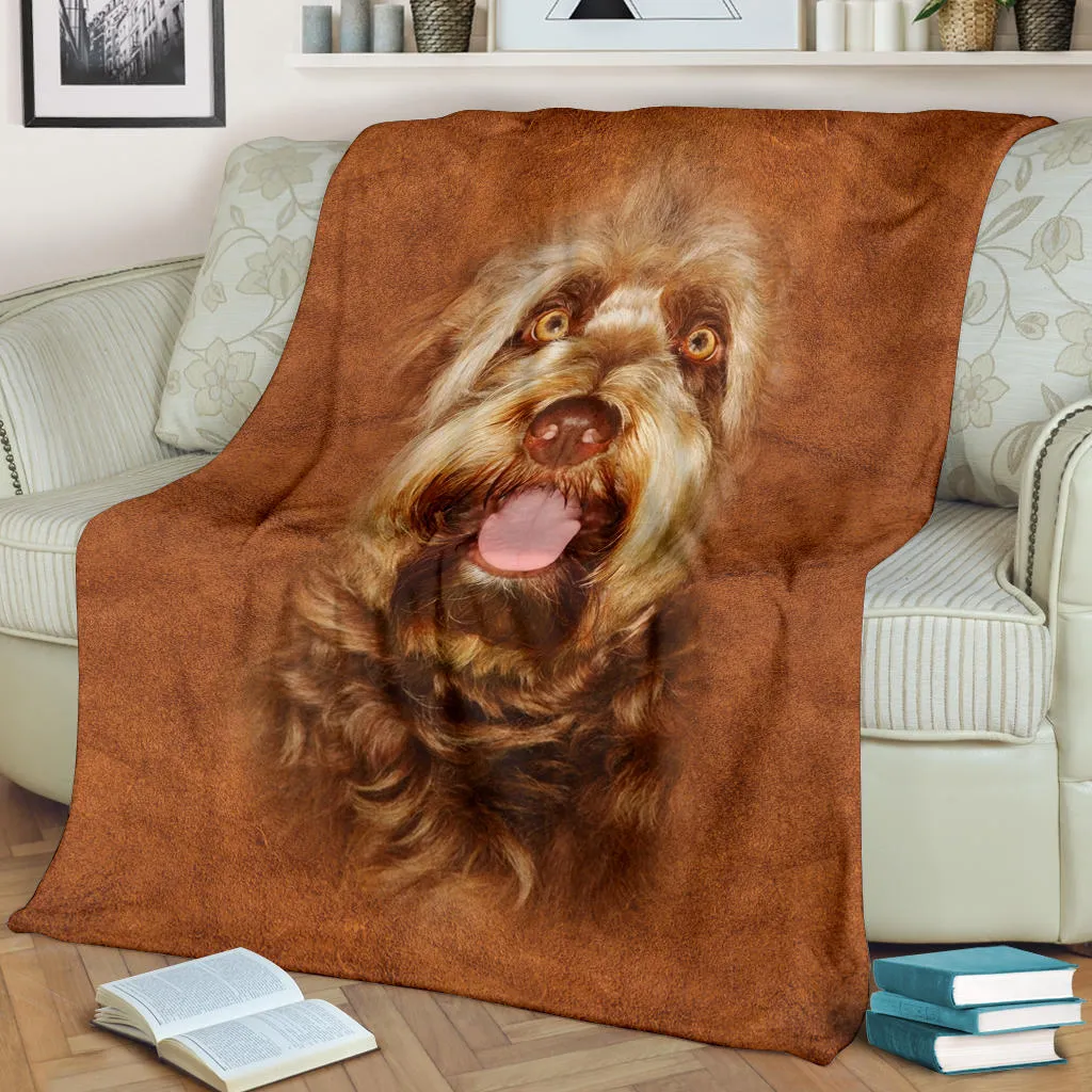 Premium Blanket Otterhound Face Hair