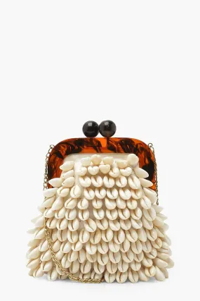 Premium Shell & Tort Clasp Cross Body Bag
