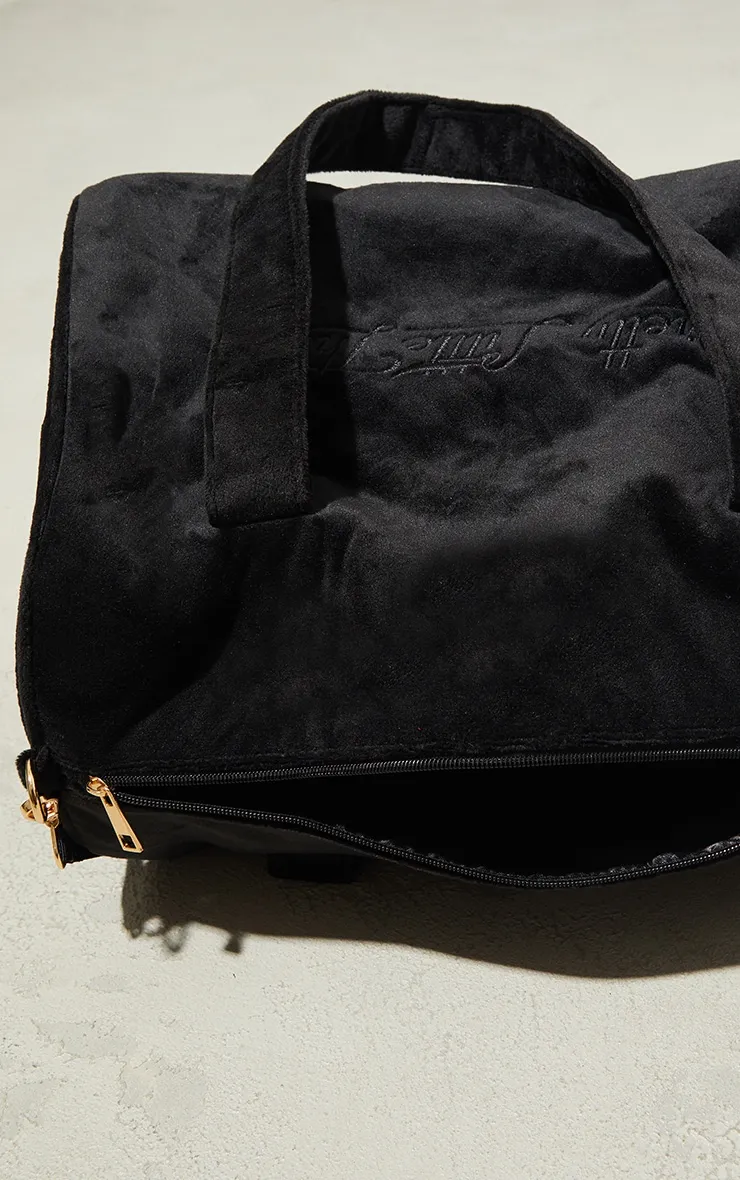 Prettylittlething Black Signature Travel Bag