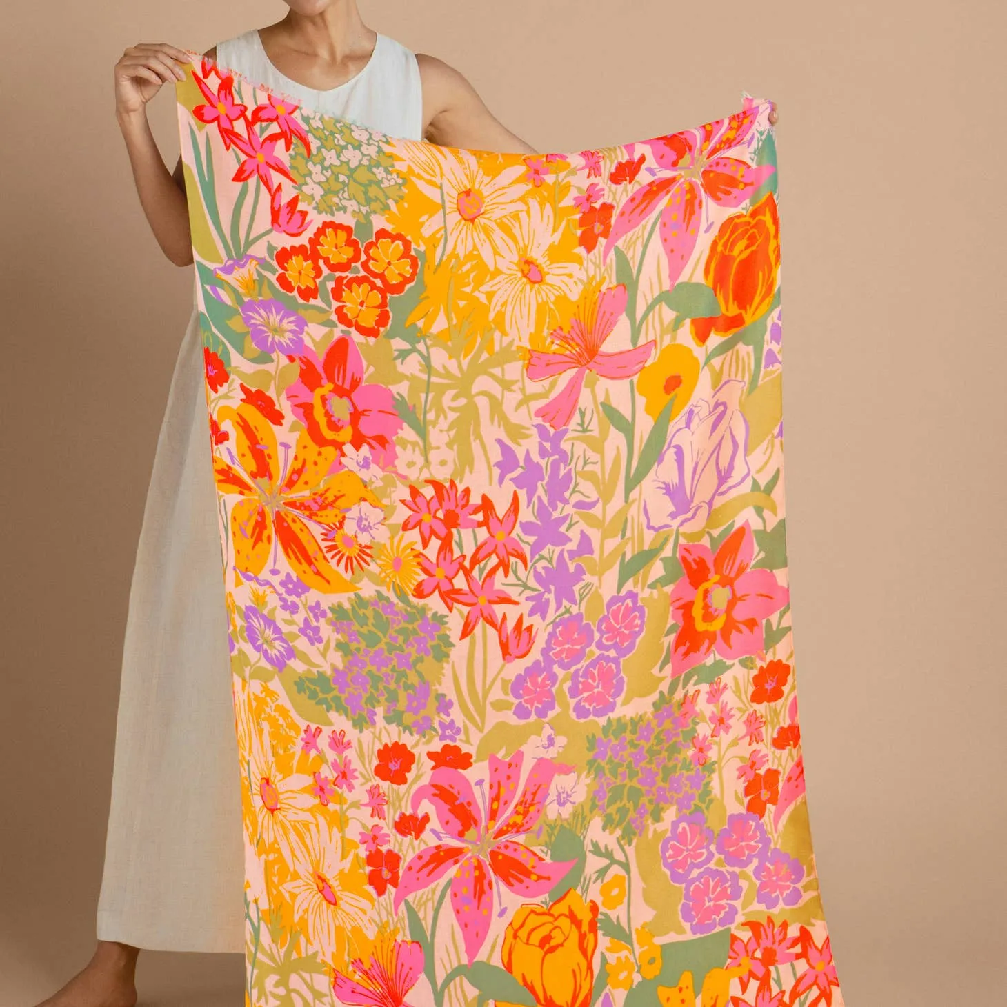 Print Springtime Wildflowers Scarf