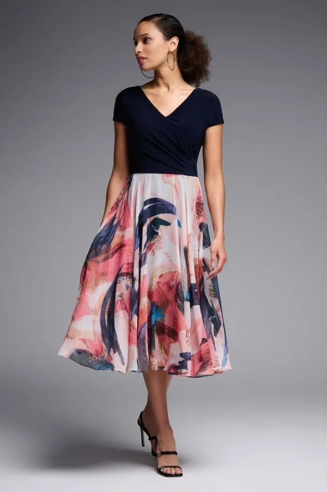 Printed Dress & Jacket Set - Midnight/Multi - 231714-3316 / 231736-2166