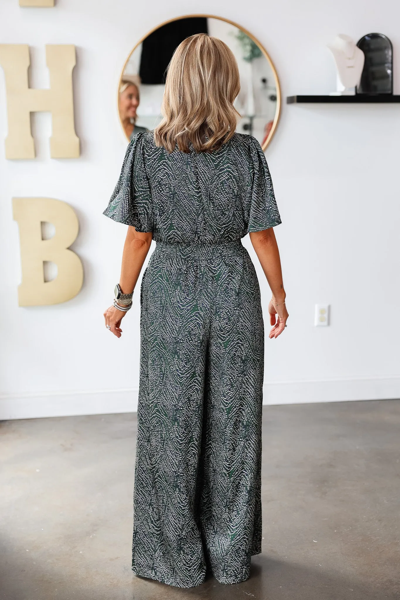 Printed Jumper - Green-