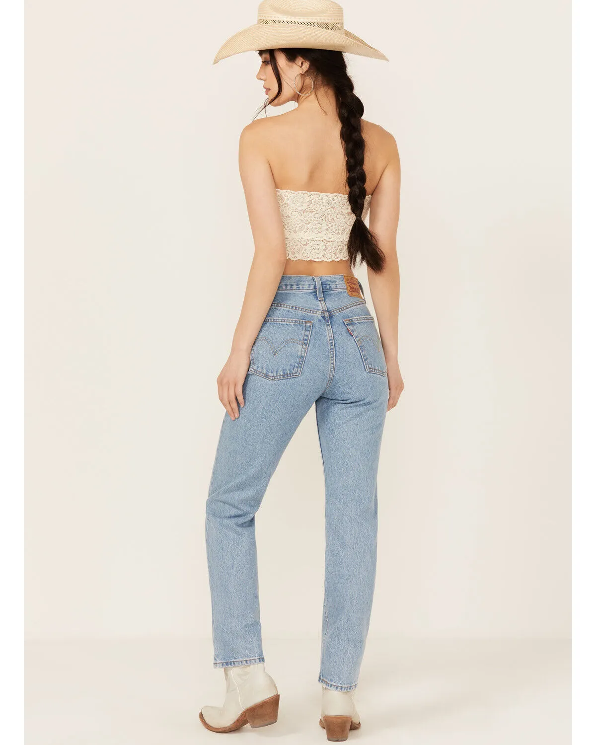 Product Name:  Levi's Women's 501® Original Lane Change Light Wash High Rise Straight Denim Jeans