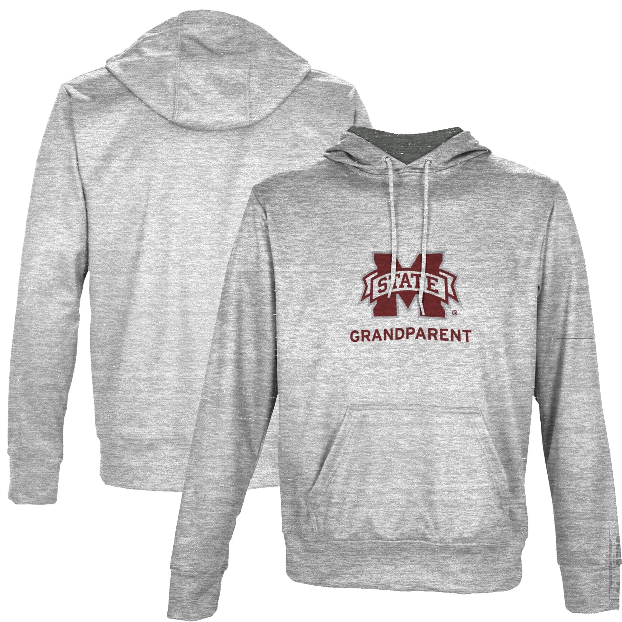 ProSphere Mississippi State Bulldogs Gray Grandparent Name Drop Pullover Hoodie