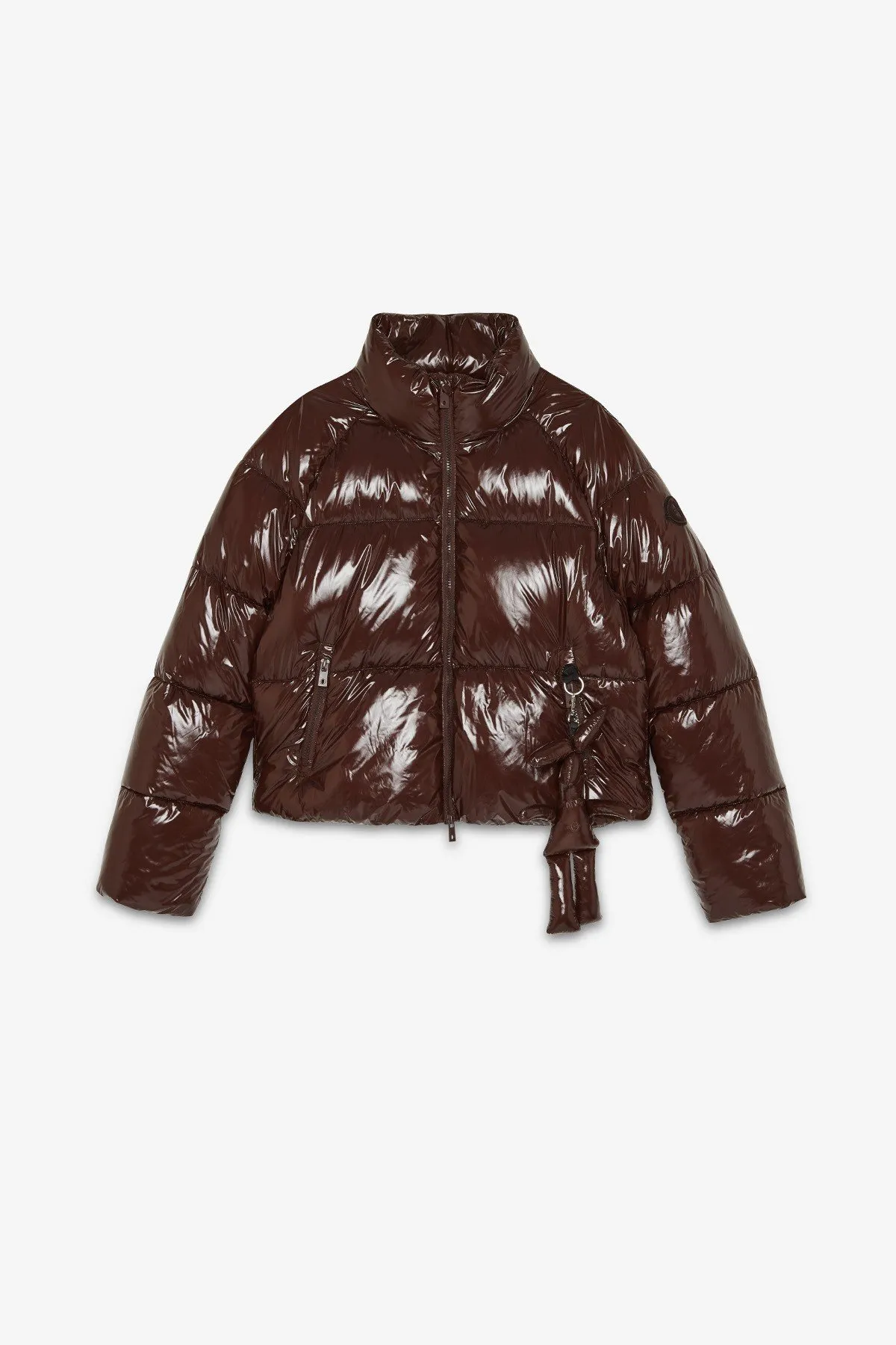 Puffer jacket shiny effect