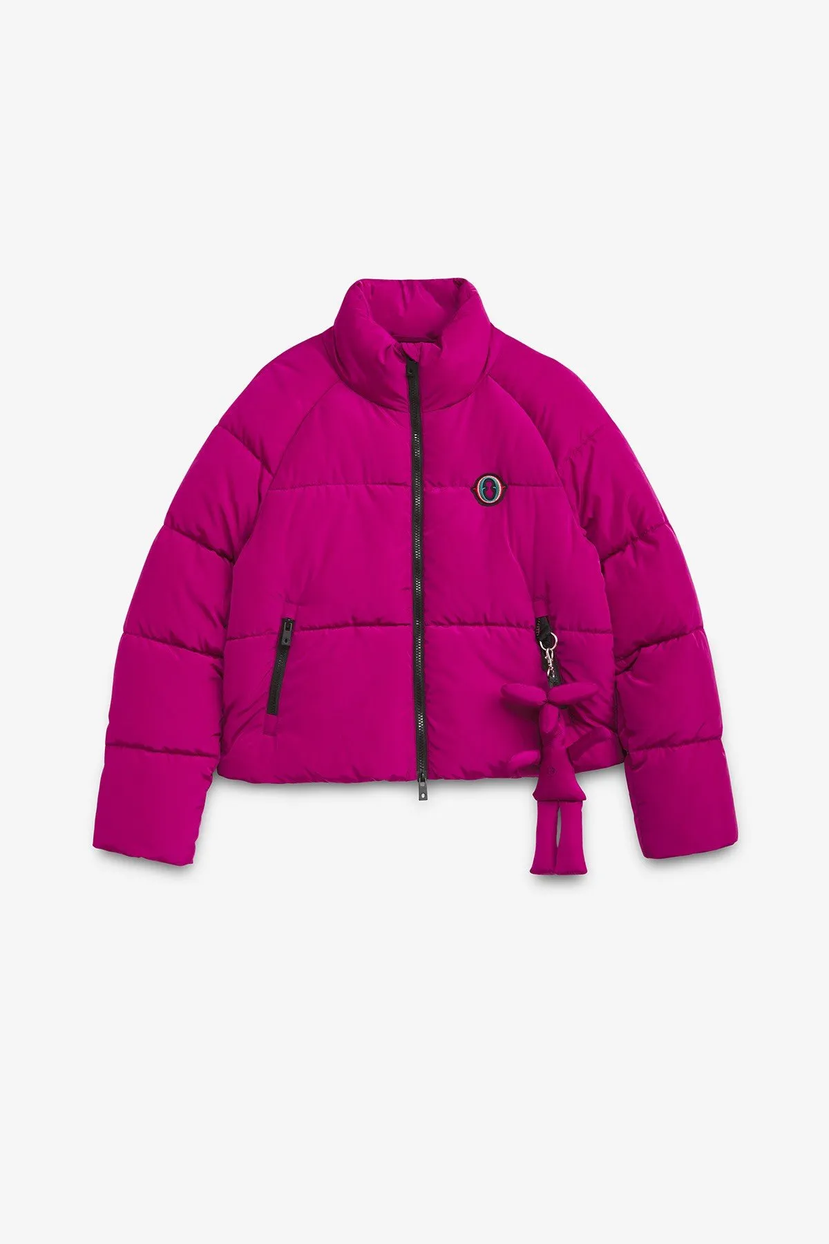 Puffer jacket with stitching