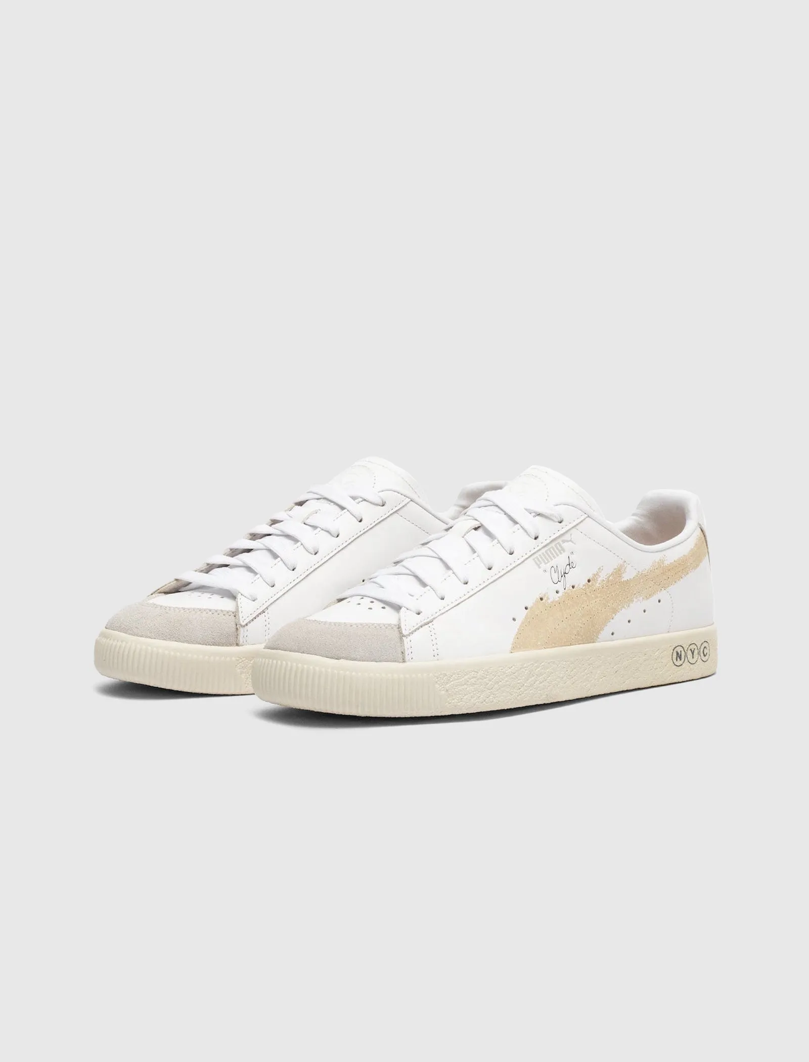 PUMA EXTRA BUTTER CLYDE NYC   WHITE