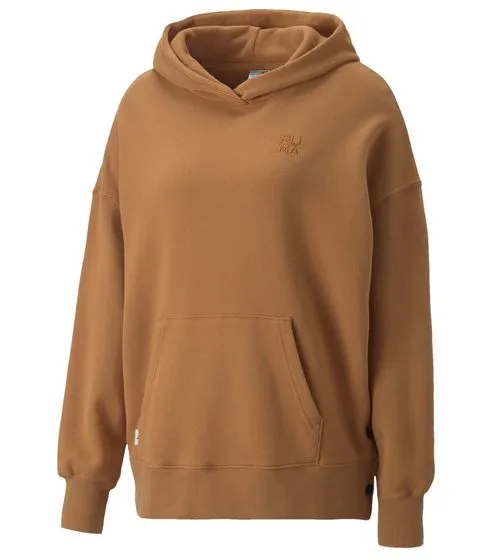 PUMA Infuse Oversized Hoodie Suéter de algodón para mujer 535643-74 Marrón
