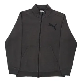 Puma Zip Up - Large Grey Cotton Blend