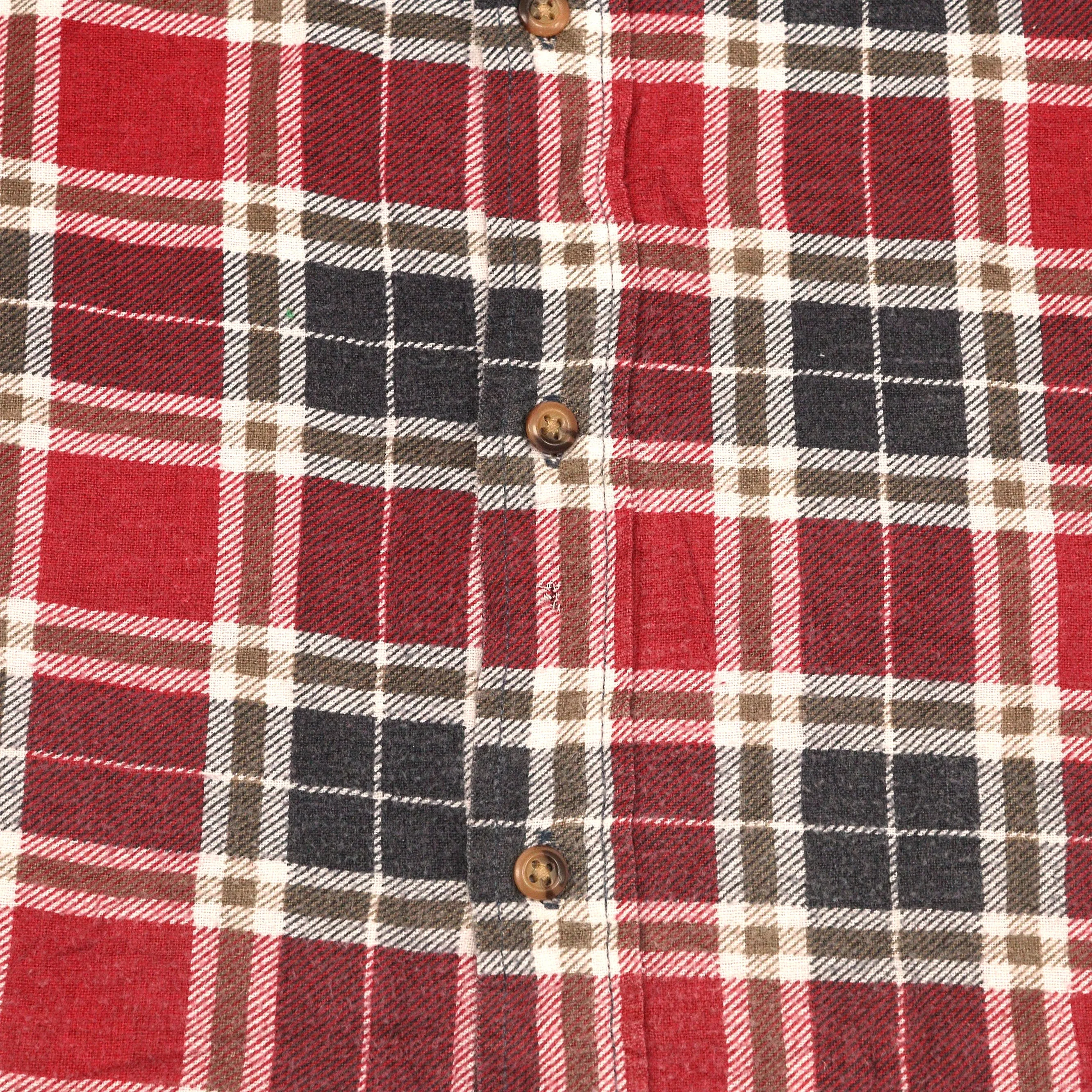 Quattro Amici Checkered Flannel Shirt Navy Red Cream