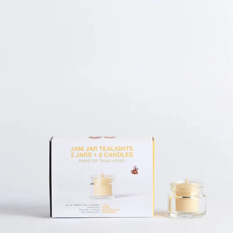 Queen B Jam Jar Tealight Candles