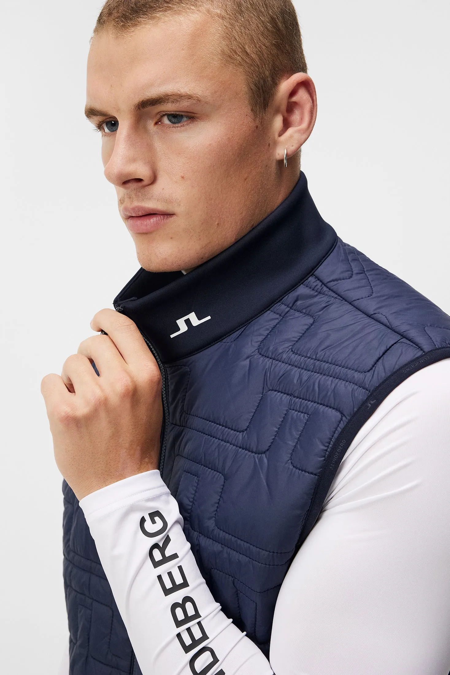 Quilt Hybrid Vest / JL Navy