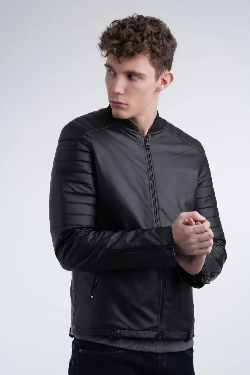 Quilted Biker Jacket