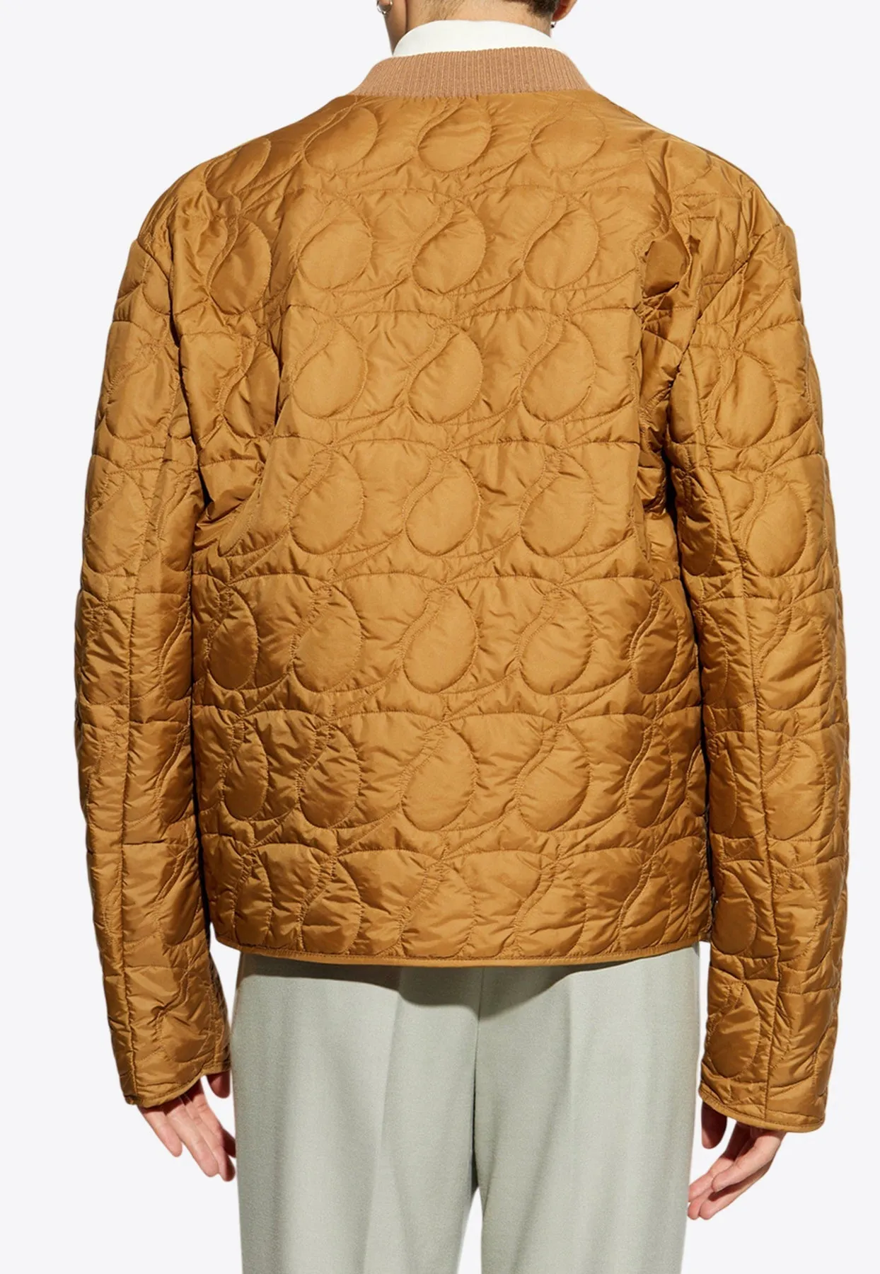 Quilted Paisley Zip-Up Jacket