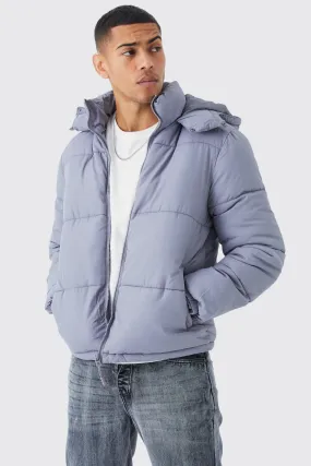 Quilted Puffer With Hood