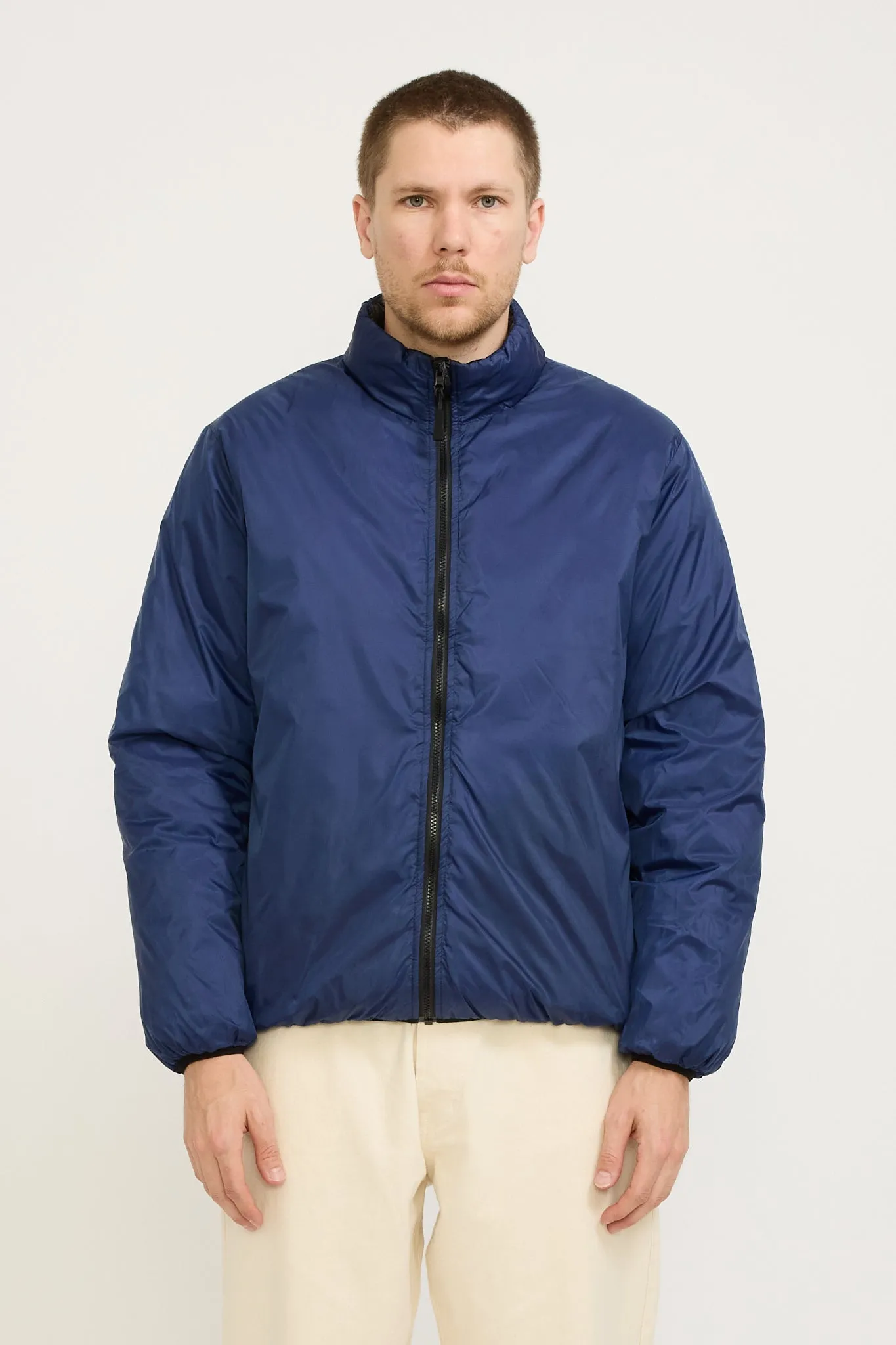 Quilted Reversible Jacket Black/Twilight Blue