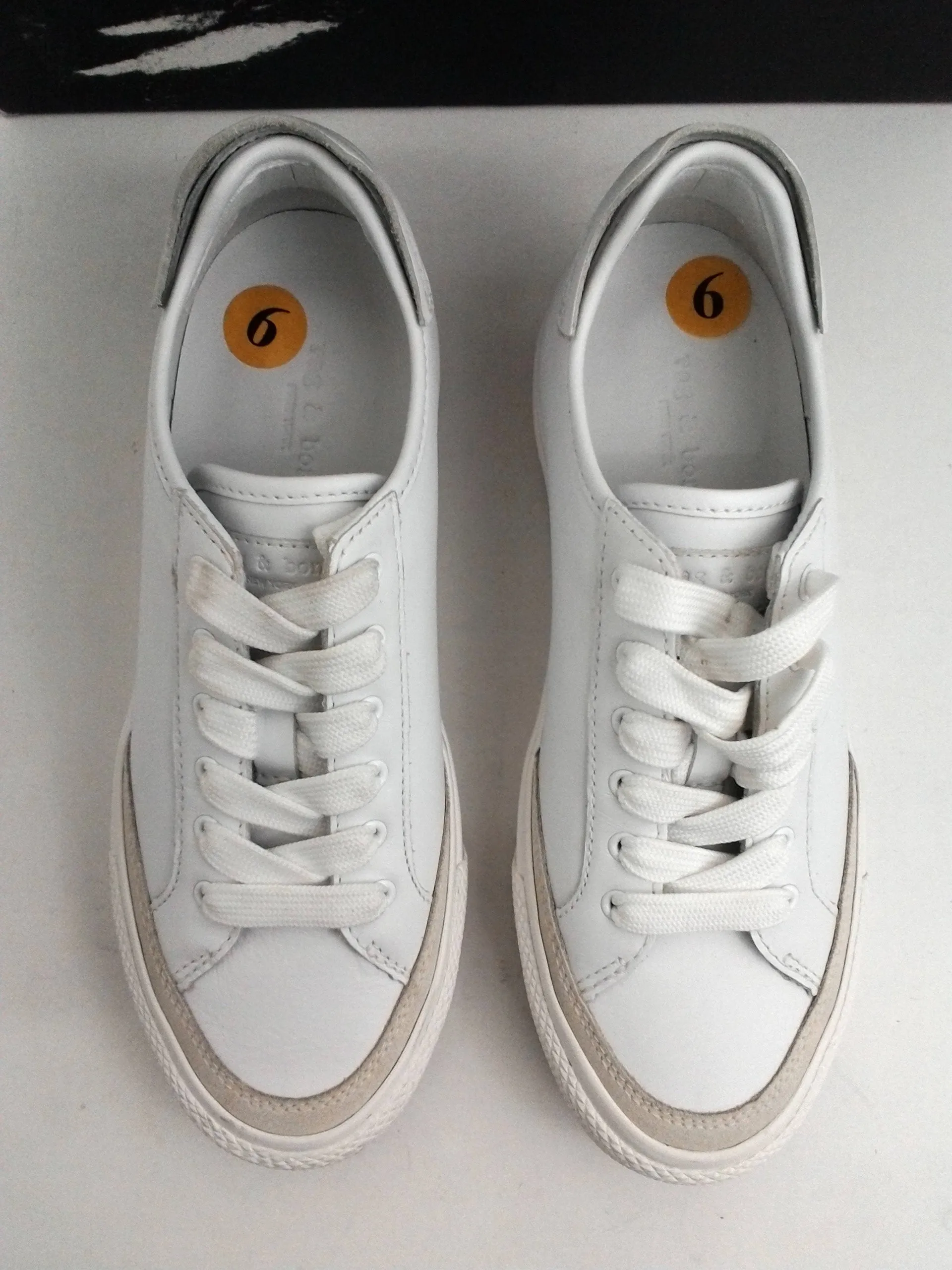 Rag & Bone Women's White Leather Sneakers Size 36