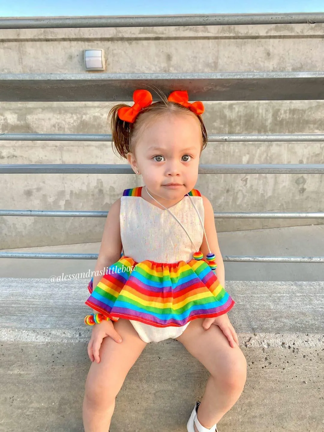 Rainbow Stripe  Romper