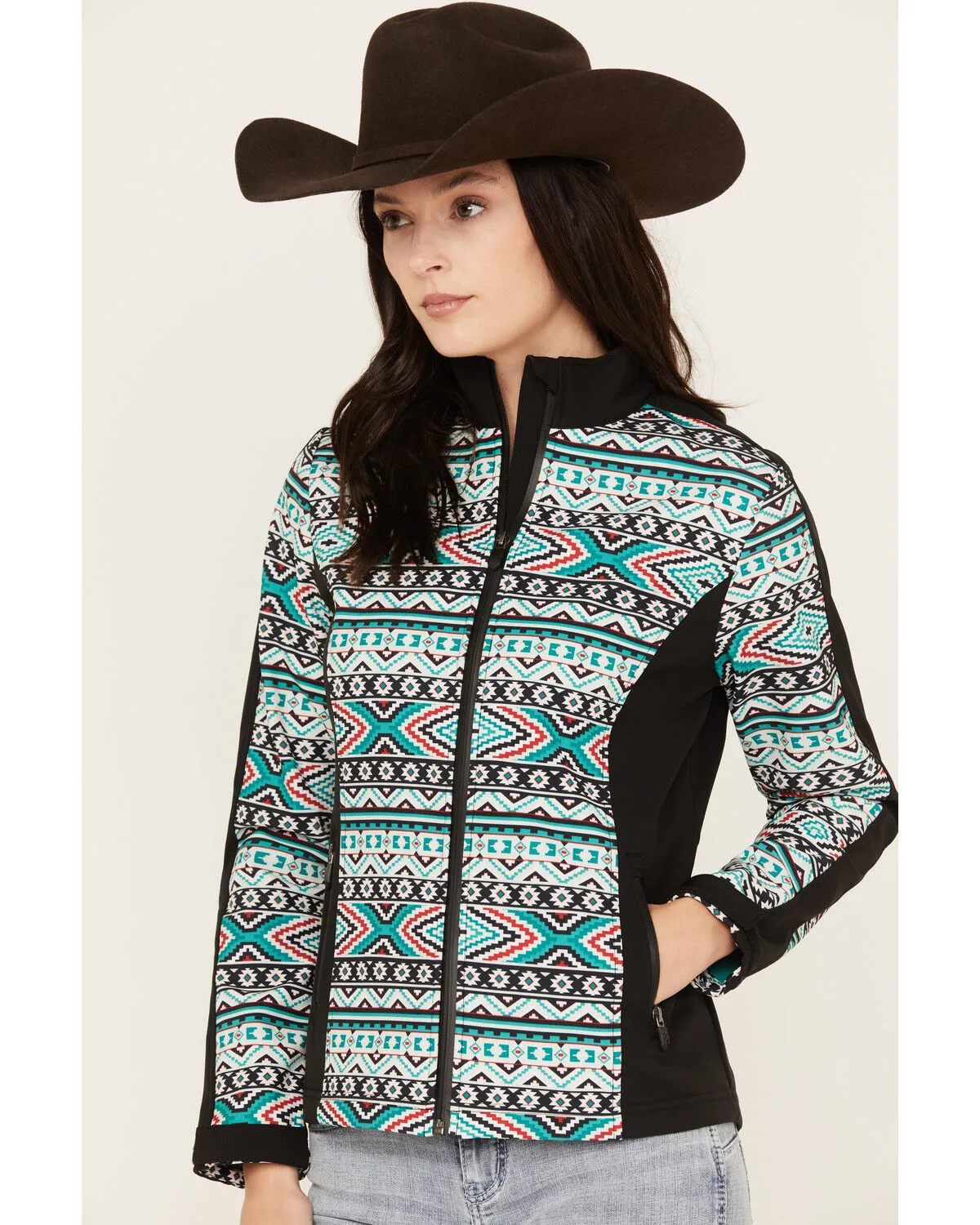 RANK 45® Women's Atha Geo Print Softshell Jacket