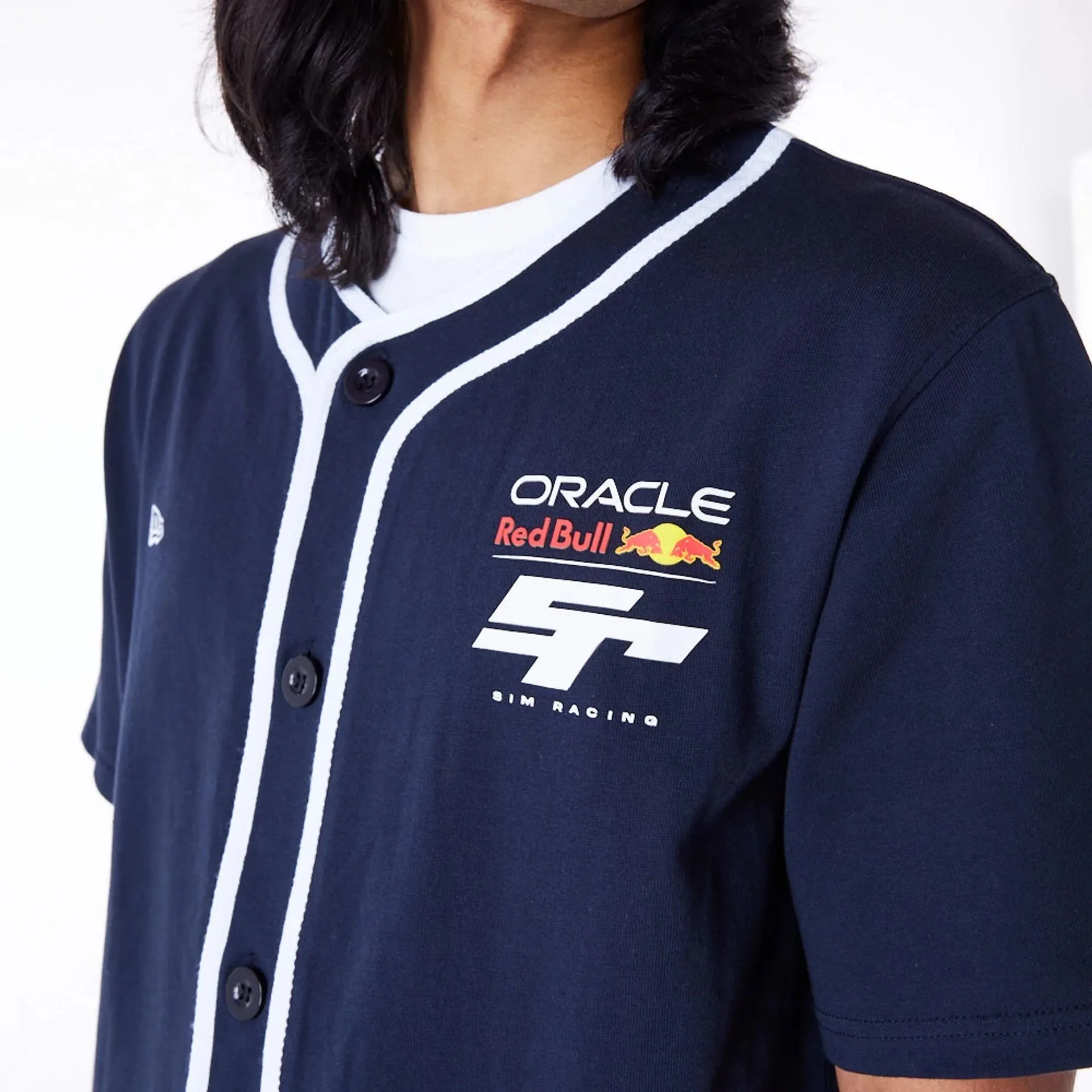 Red Bull Sim Racing Navy Baseball Jersey