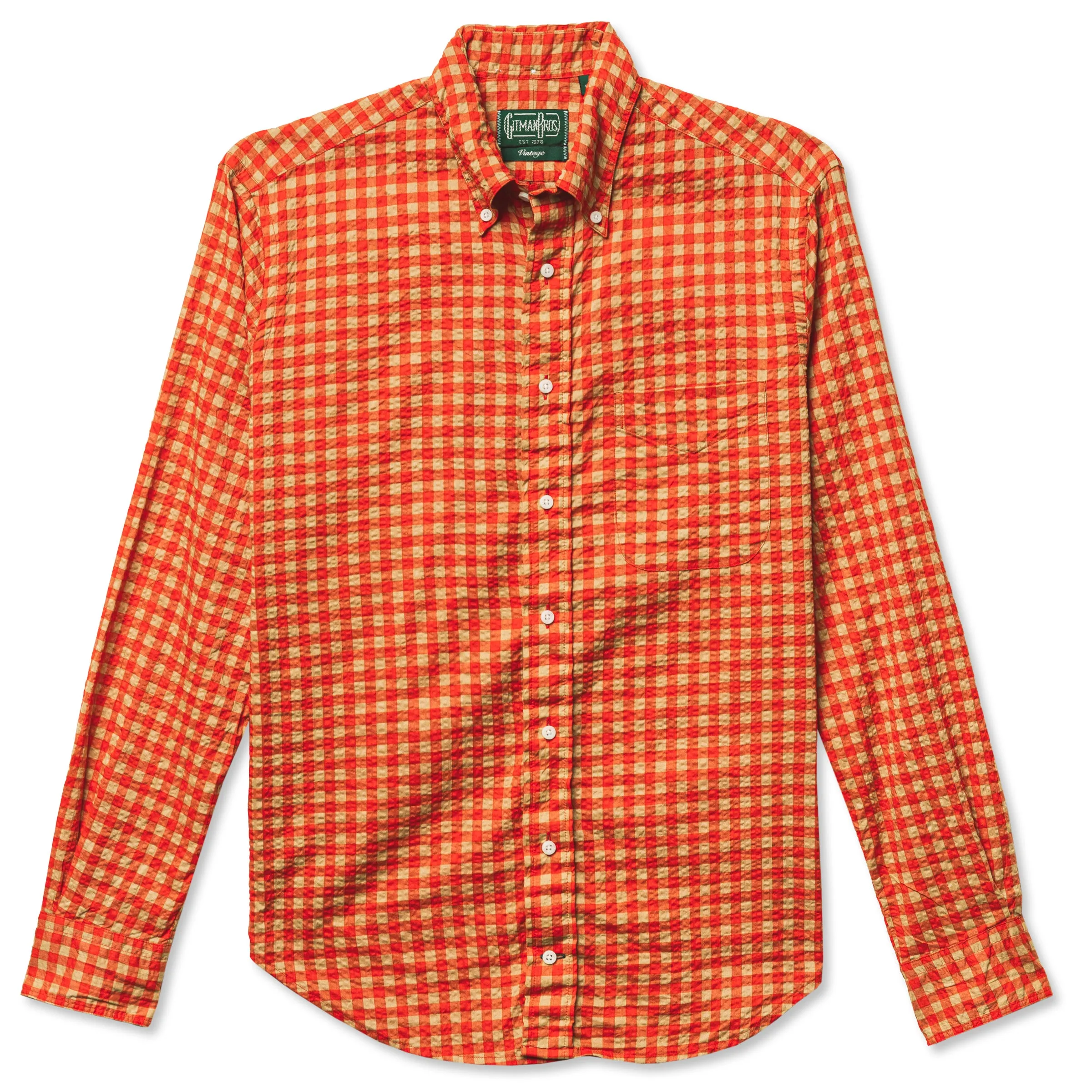 Red Gingham Seersucker