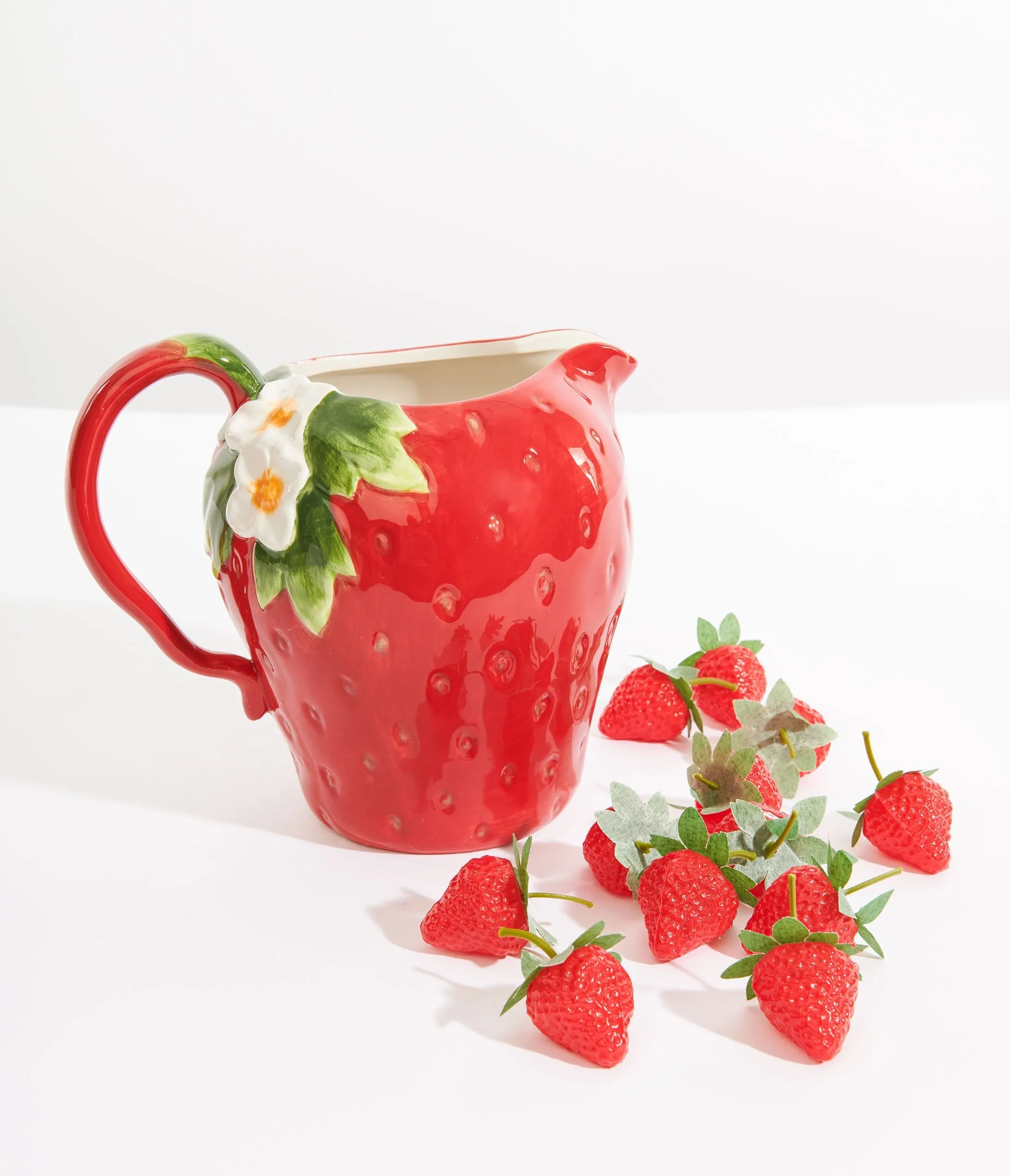 Red Strawberry Pitcher