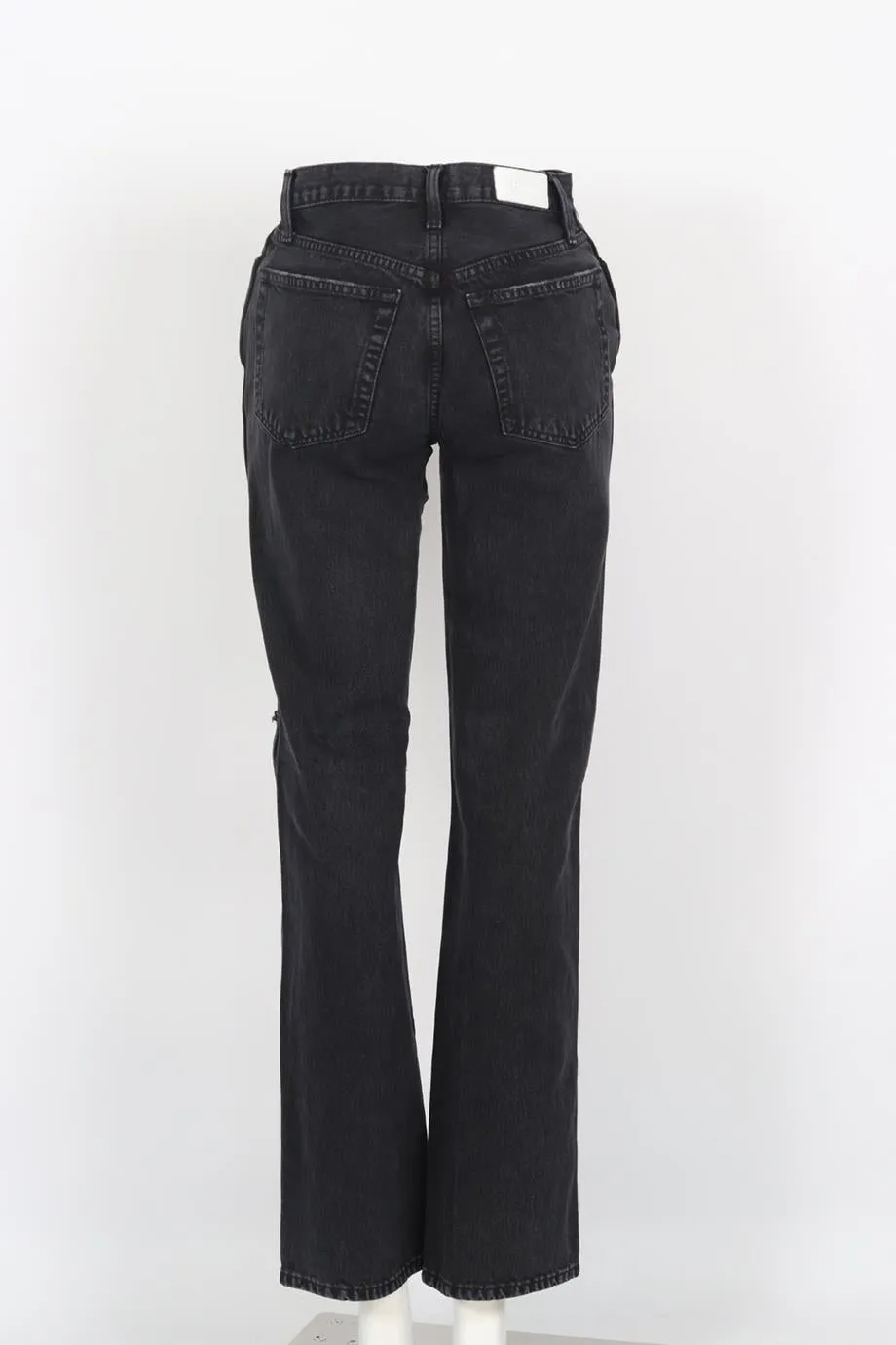RE/DONE DISTRESSED HIGH RISE STRAIGHT LEG JEANS W25 UK 6-8