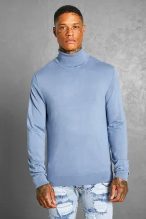 Regular Roll Neck Jumper | boohooMAN UK
