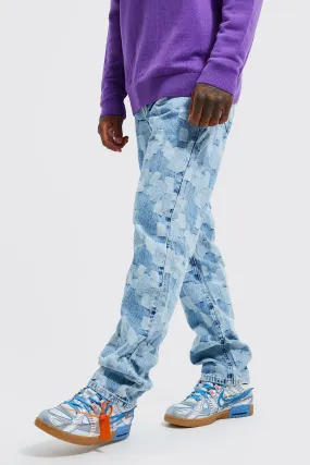 Relaxed Fit Interest Patchwork Jeans