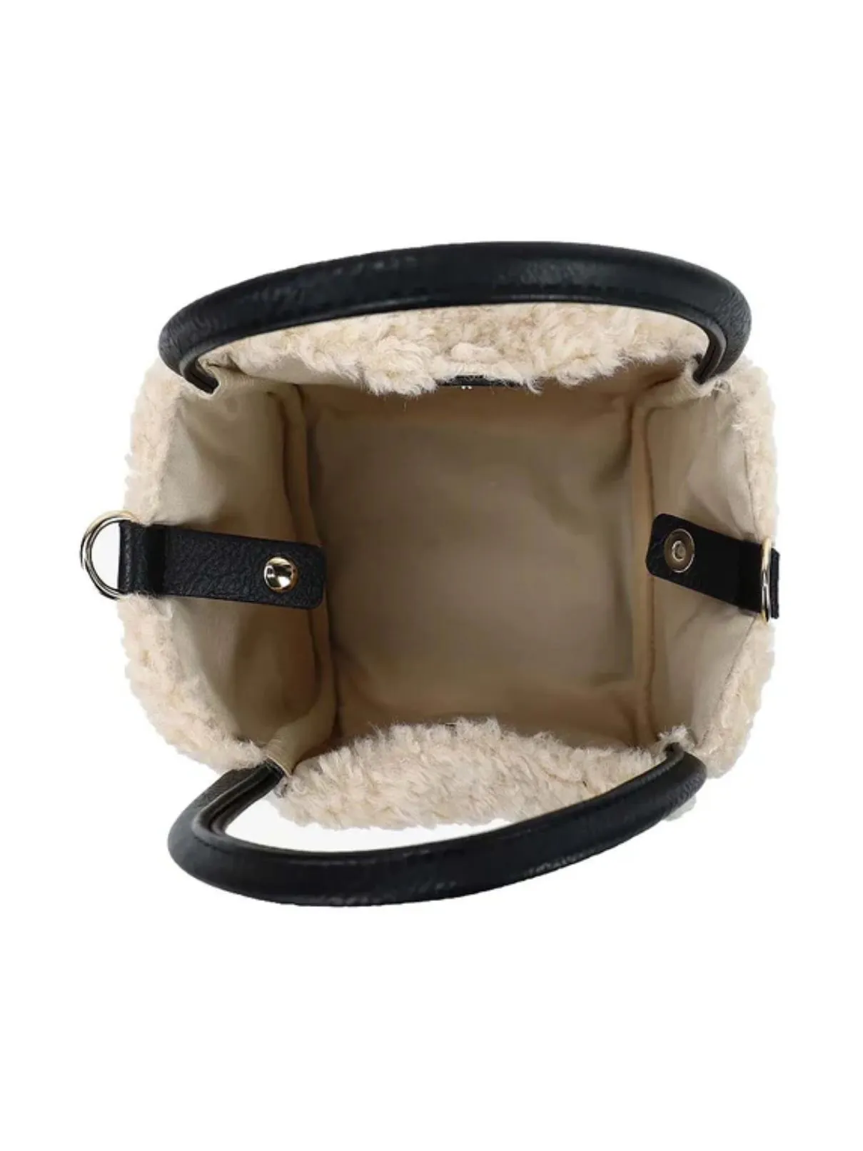 Remi & Reid Hollace Mini Tote in Cream Shearling